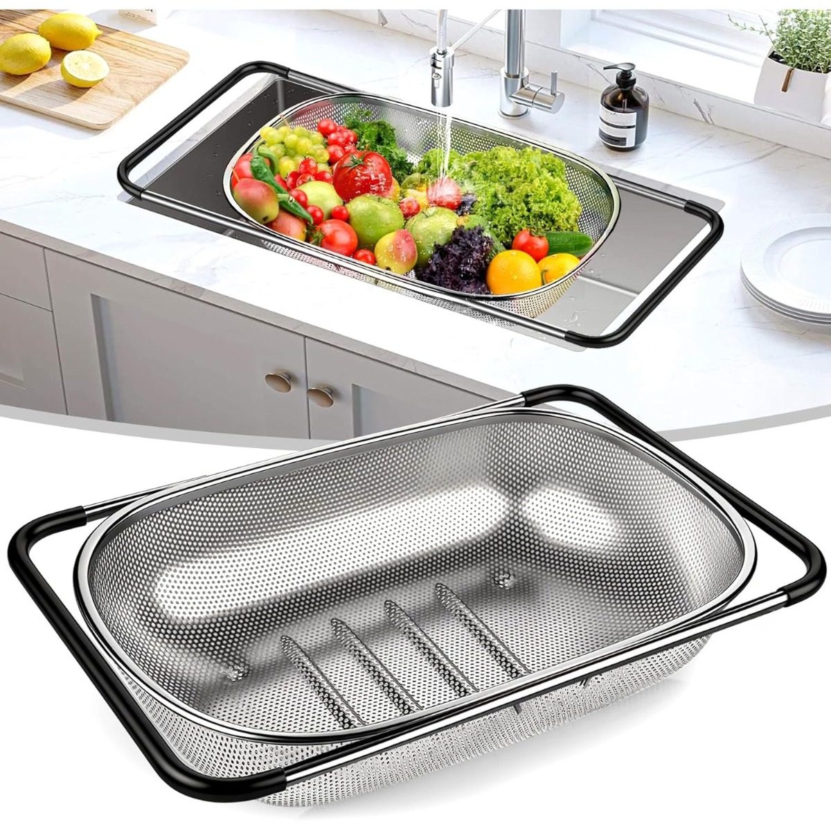 Over The Sink Colander Straine - Sink Drain Strainer recension och pris