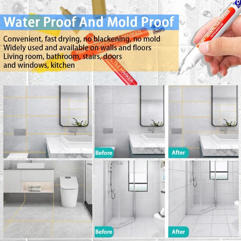 1-2 Pcs Waterproof White Marke - Tile Grout Repair recension och pris